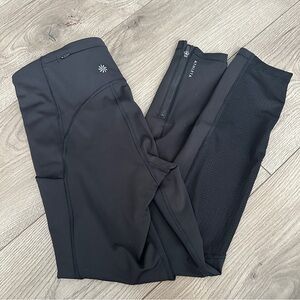 ATHLETA Black Ultimate Run 7/8 Tight Legging 7/8 De Course Ultimate Pockets